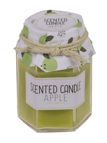 Scented candle in jar glass (strawberry,