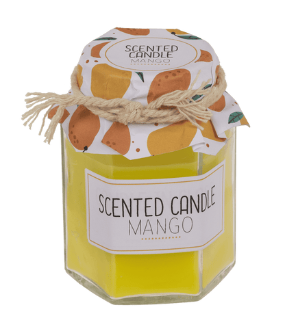 Scented candle in jar glass (strawberry,