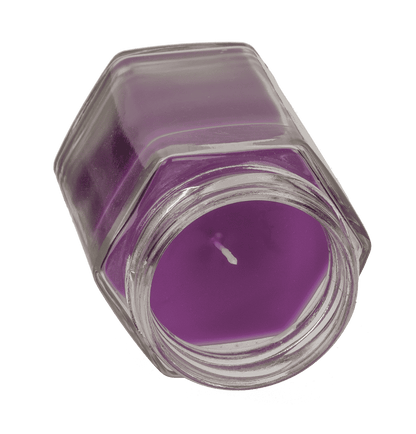 Scented candle in jar glass (strawberry,