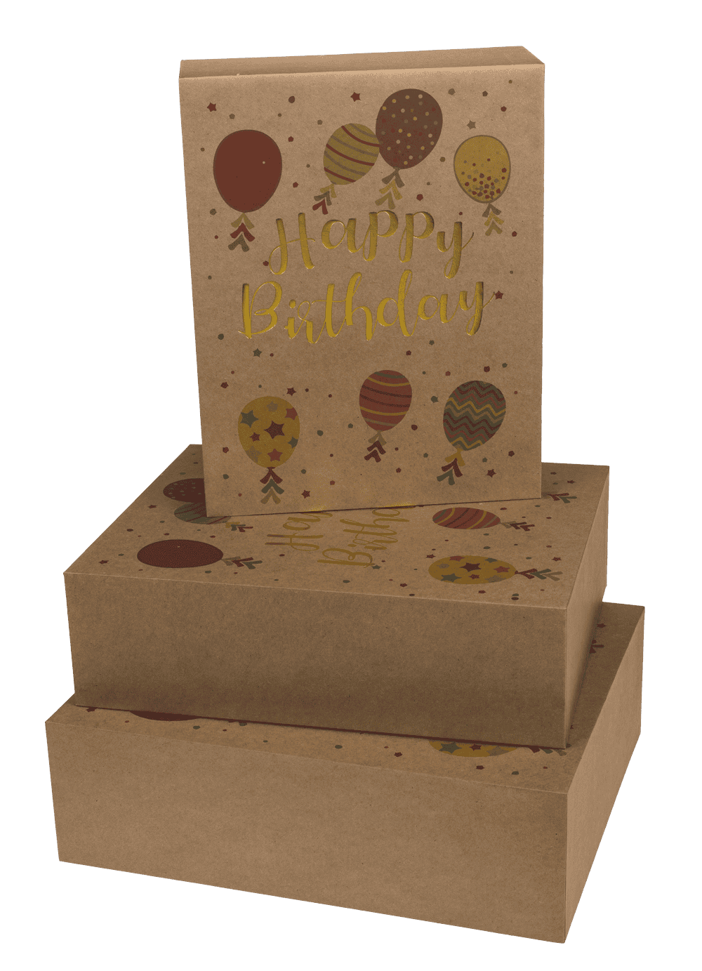 Kraft paper gift box, Happy Birthday,