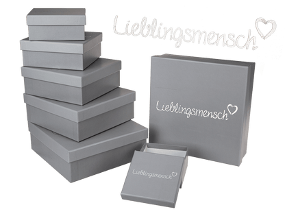 Grey gift box, Lieblingsmensch,