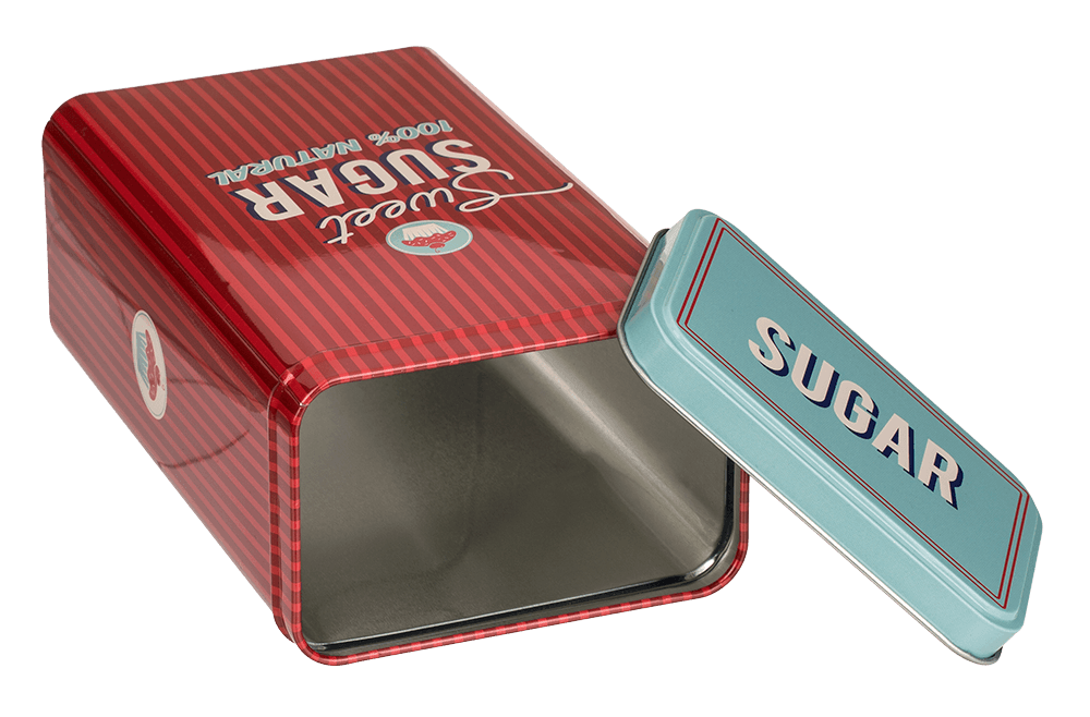 Rectangular tin box,