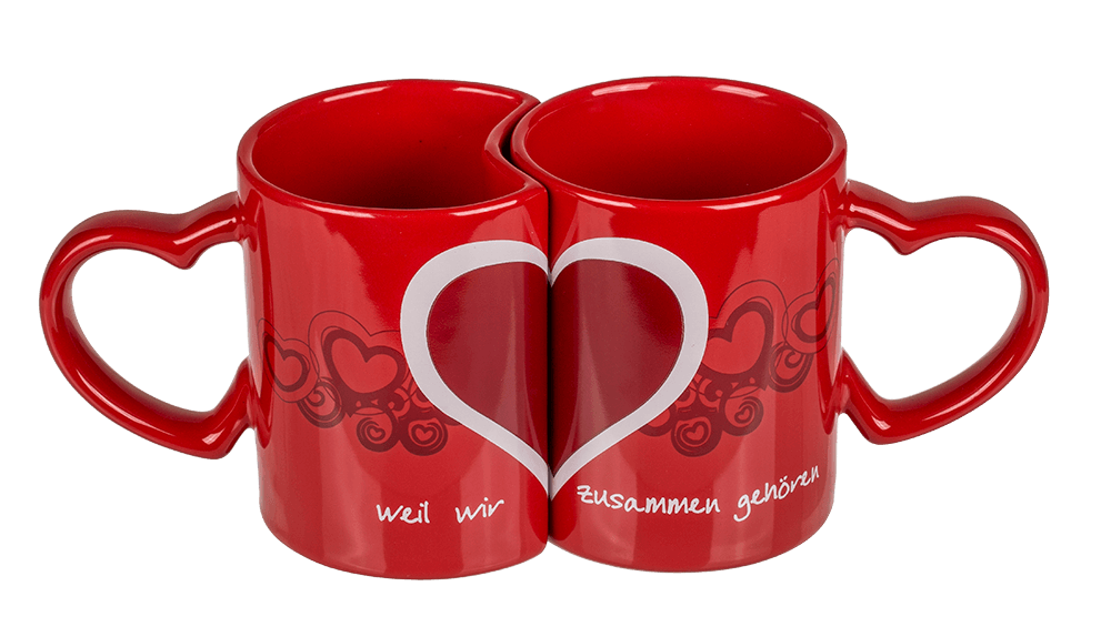 Double-mug, Weil wir zusammen gehören,