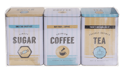 Rectangular tin box, Yellow-Blue,