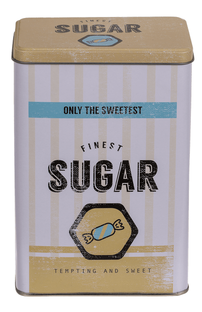 Rectangular tin box, Yellow-Blue,