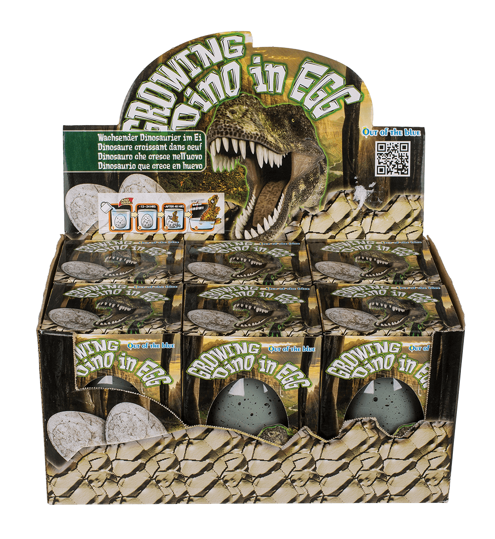 Growing dinosaur in egg,