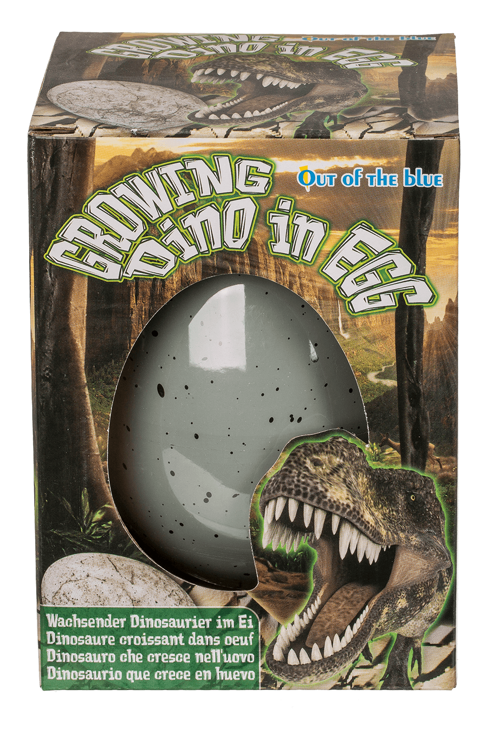 Growing dinosaur in egg,