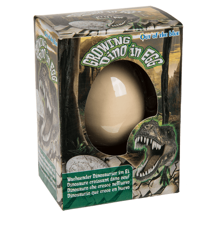 Growing mini dinosaur in egg,