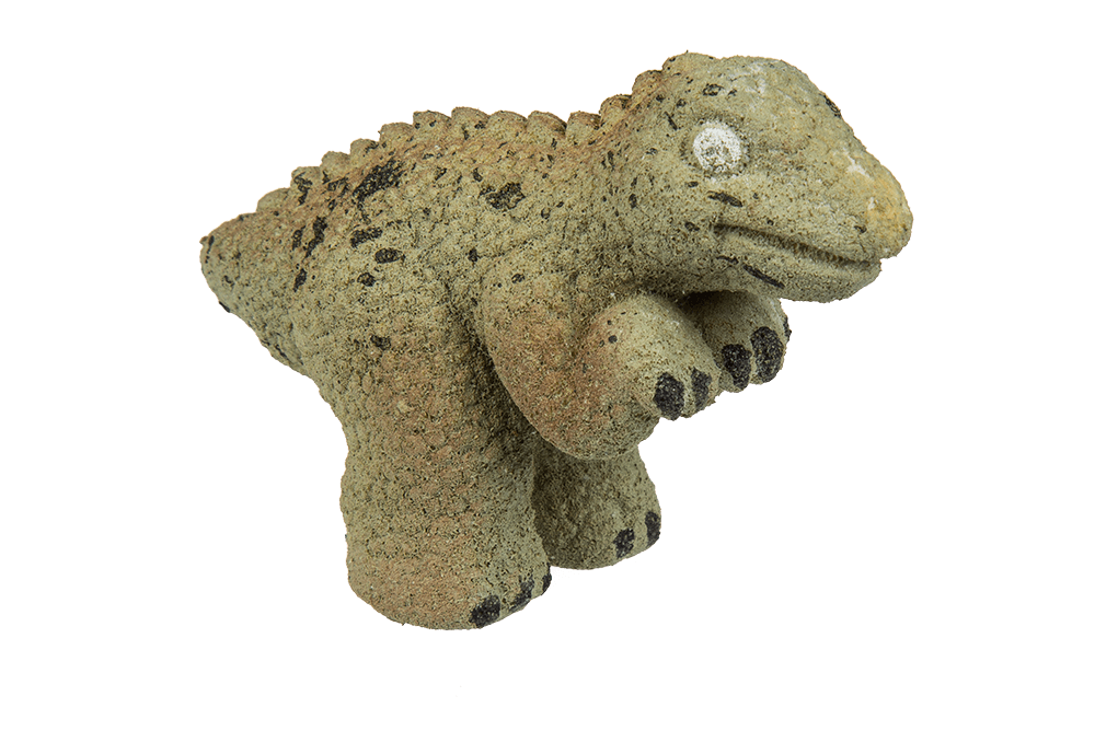 Growing mini dinosaur in egg,