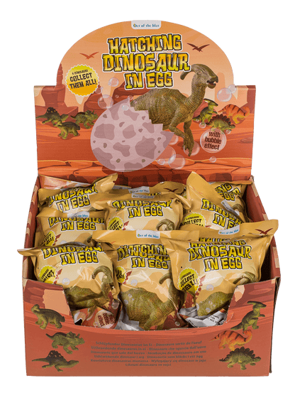 Hatching dinosaur in fizzy egg,