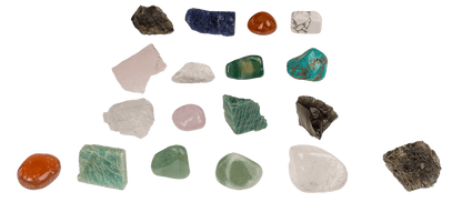 Excavation set with 5 gems,