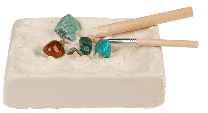 Excavation set with 5 gems,