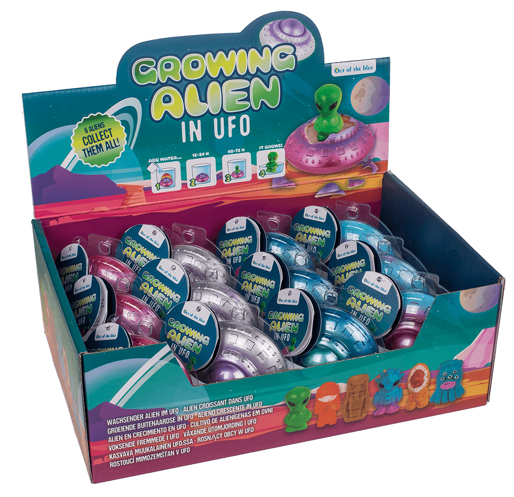 Growing Alien in Ufo, approx. 8 x 5,5 cm,