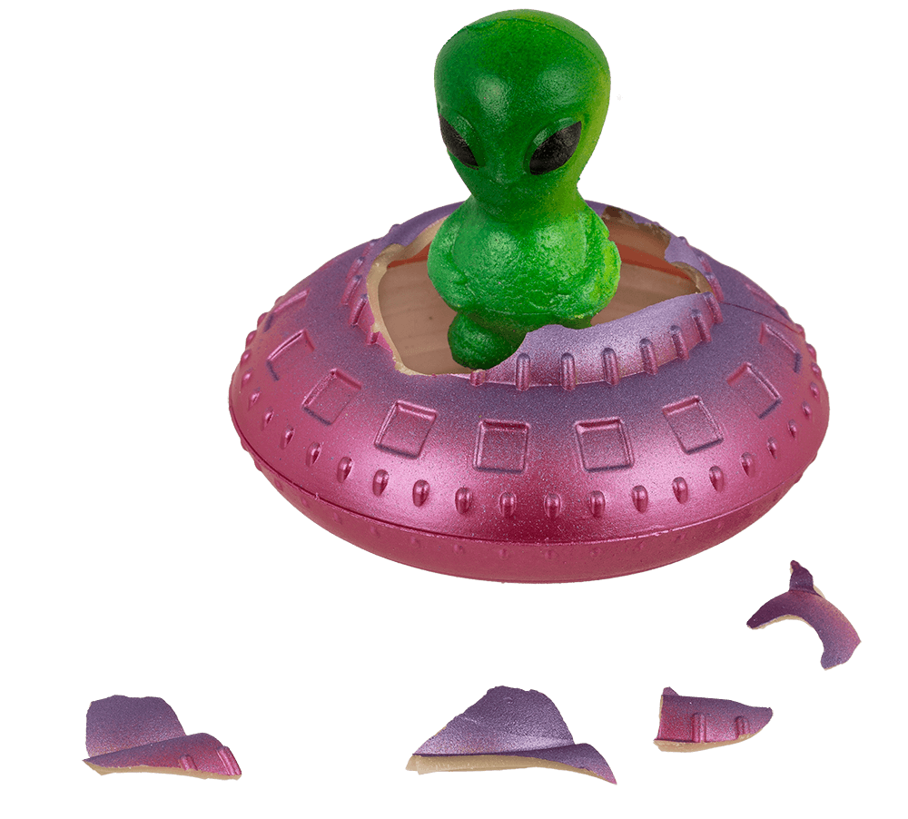 Growing Alien in Ufo, approx. 8 x 5,5 cm,