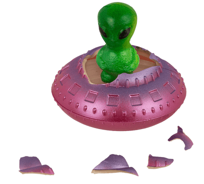 Growing Alien in Ufo, approx. 8 x 5,5 cm,