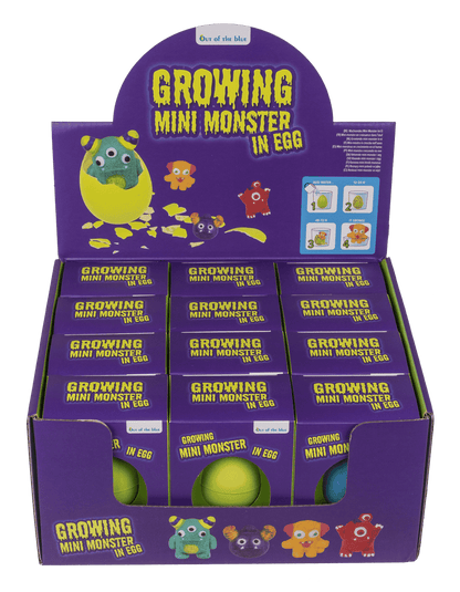 Growing mini monster in egg, 6,5 cm,