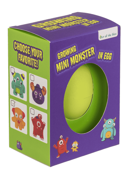 Growing mini monster in egg, 6,5 cm,