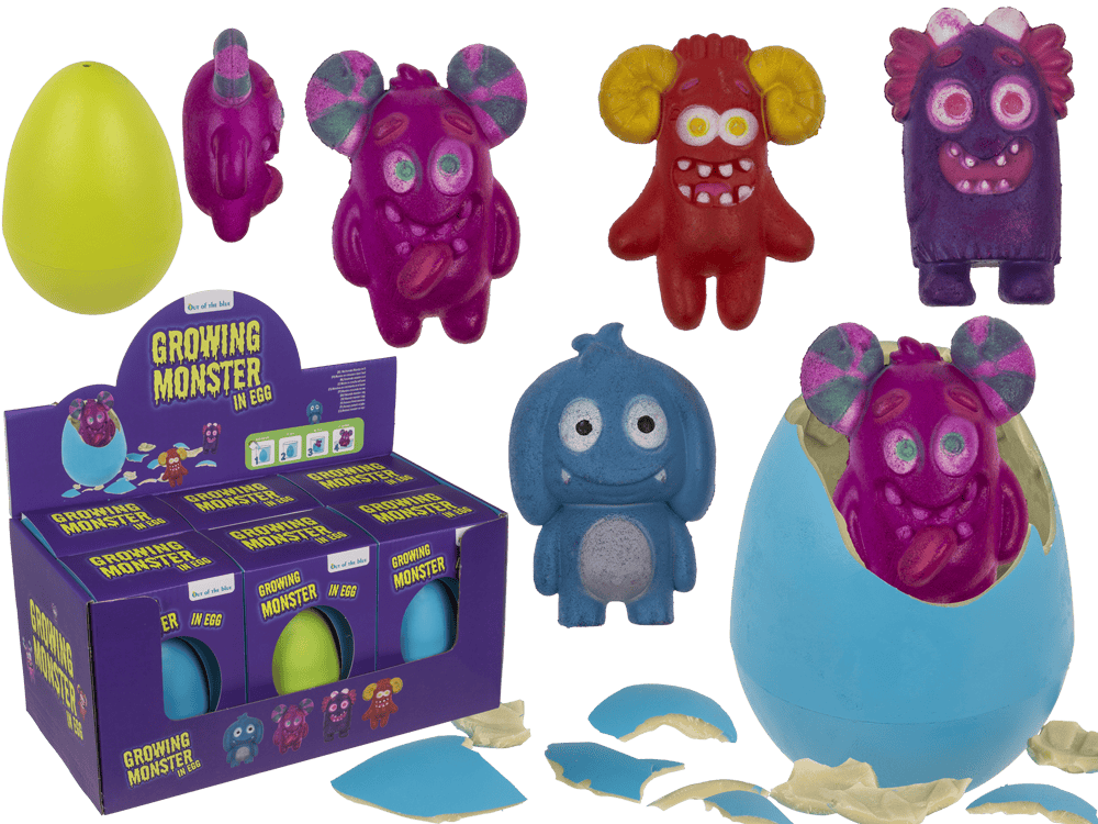 Growing monster in egg, 11 cm,
