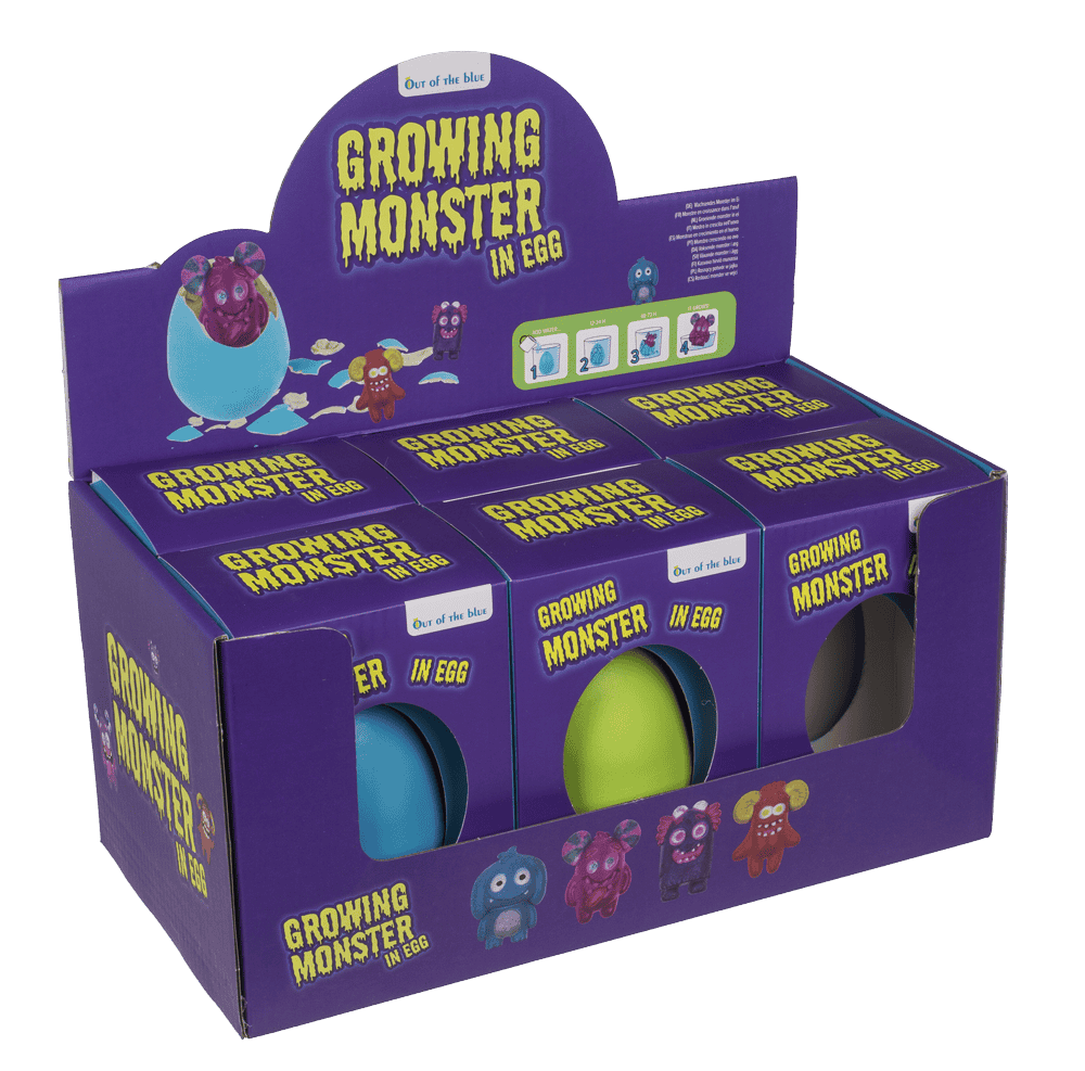 Growing monster in egg, 11 cm,