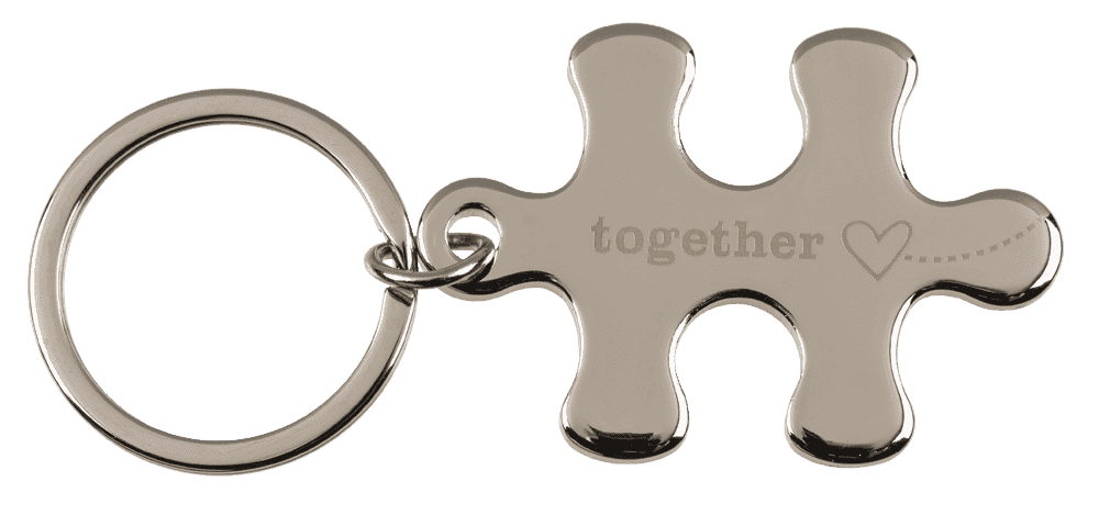 Metal keyring, Together Forever,