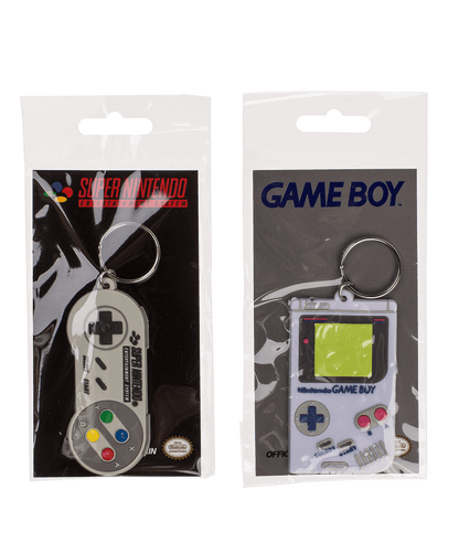 Metal keychain, Nintendo Controller & Gameboy,