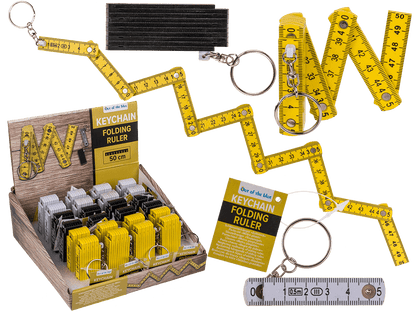 Keychain, Plastic Folding Ruler,