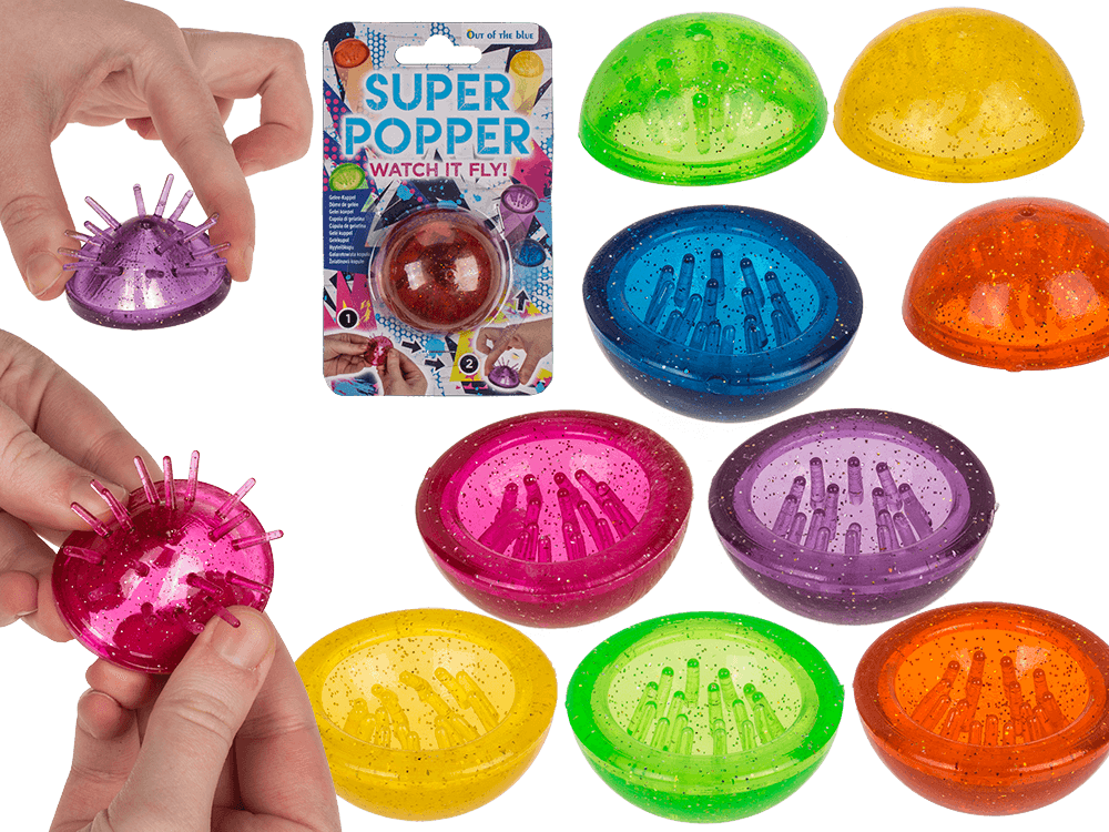 Super Popper, Jelly Dome, with glitter effect,