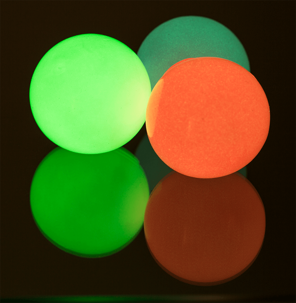 Throw & Glow Balls II, 3 pcs p. card, ca. 4 cm,