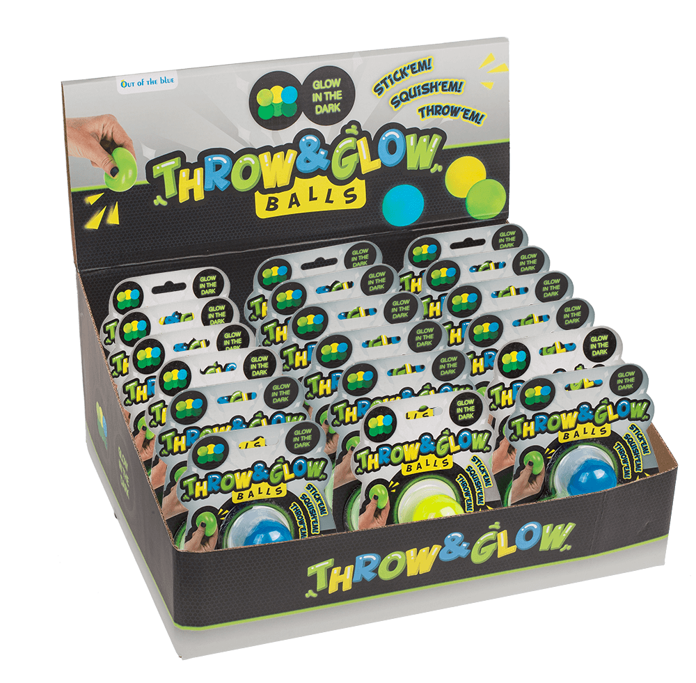 Throw & Glow Balls, 3 pcs p. card, ca. 4 cm,