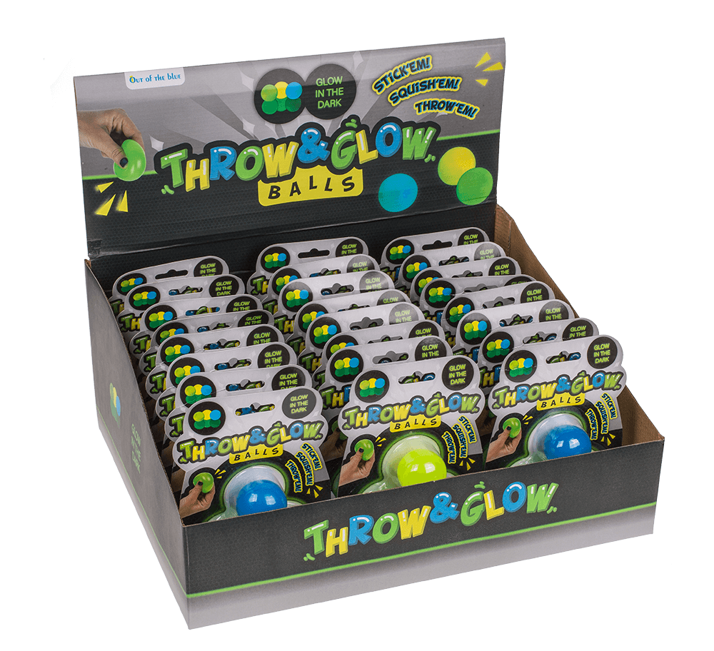 Throw & Glow Balls, 3 pcs p. card, ca. 4 cm,