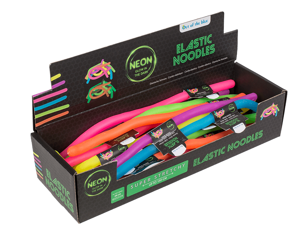 Elastic Noodles, Glow in the Dark, ca. 29 cm,