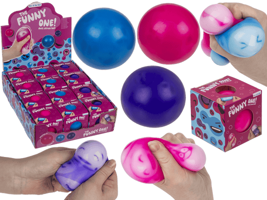 Squeeze Ball, Funny Faces, 6 cm,