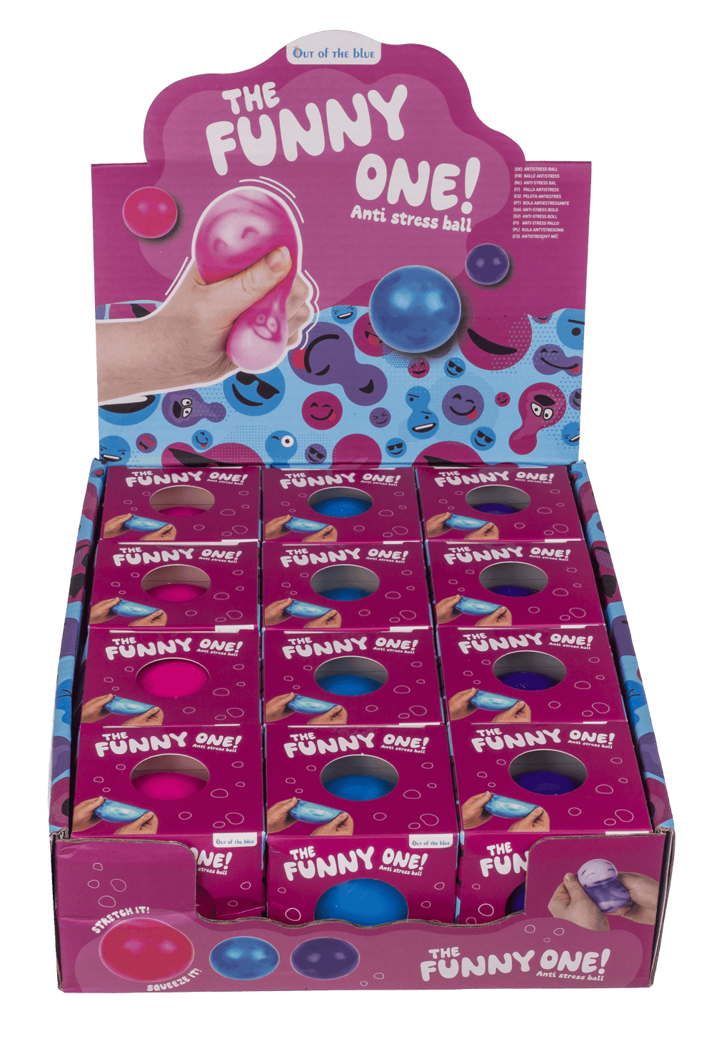 Squeeze Ball, Funny Faces, 6 cm,