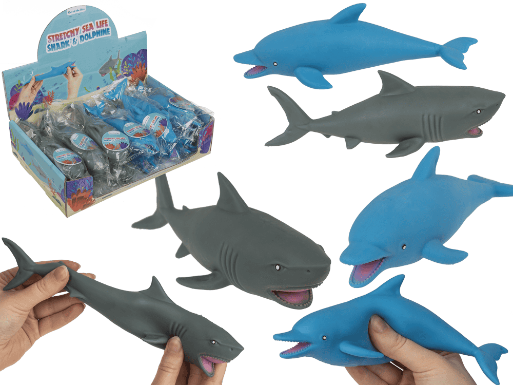 Stretch Shark & Dolphin, with sand filling,