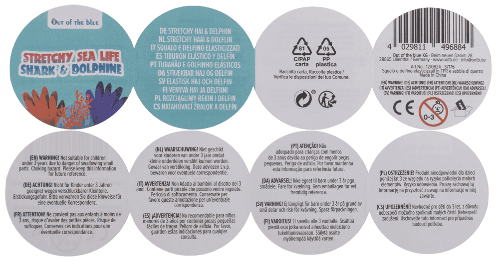 Stretch Shark & Dolphin, with sand filling,