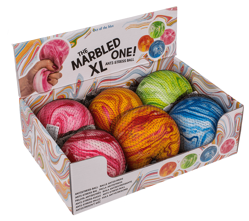 XL Anti stress ball, Marble, approx. 10 cm,