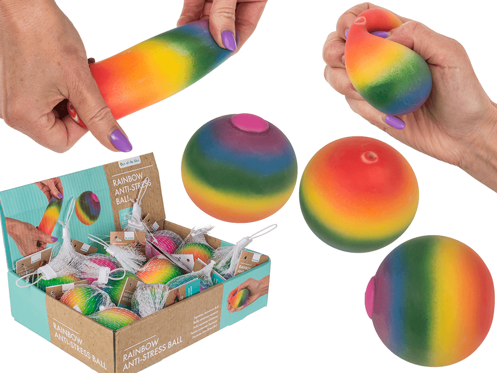 Squeeze anti stress ball, Rainbow,