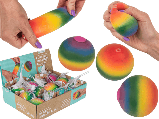 Squeeze anti stress ball, Rainbow,