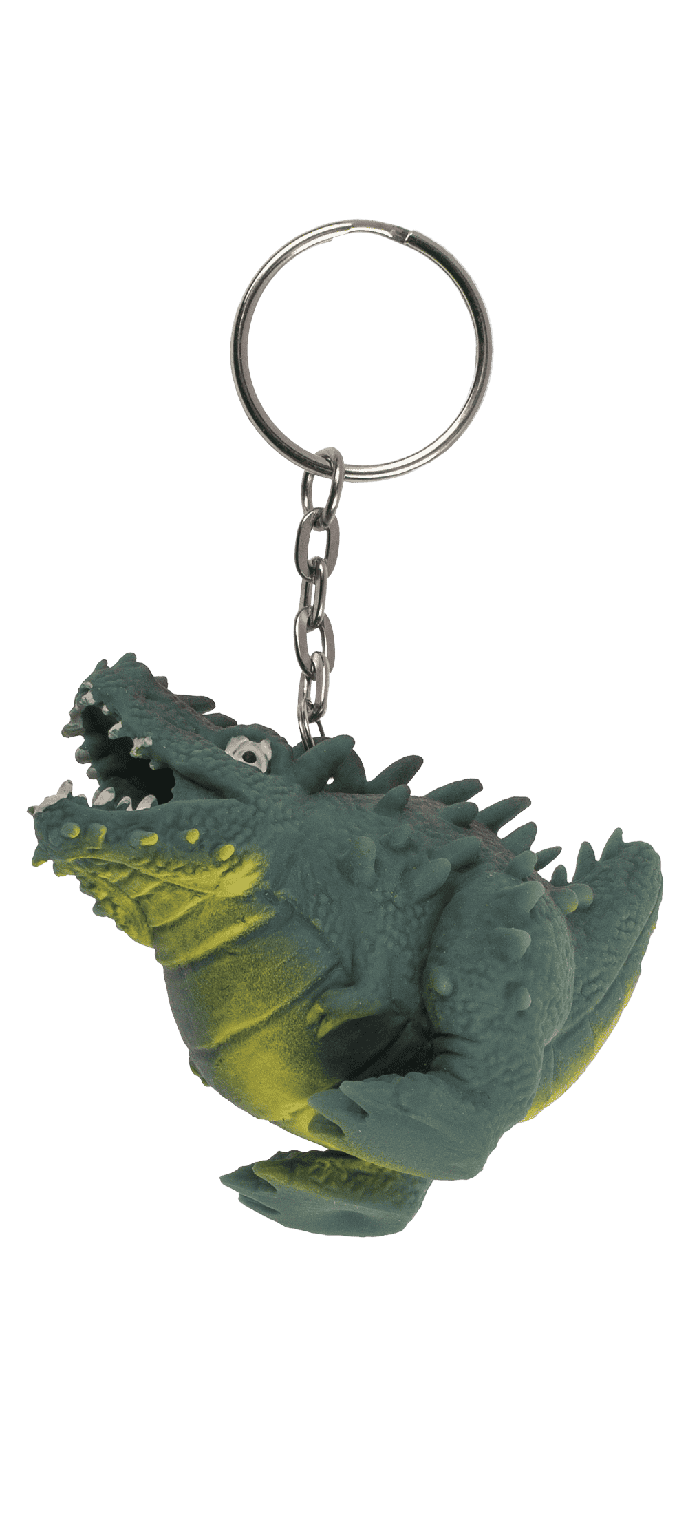 Metal keychain, Squeeze dinosaur,