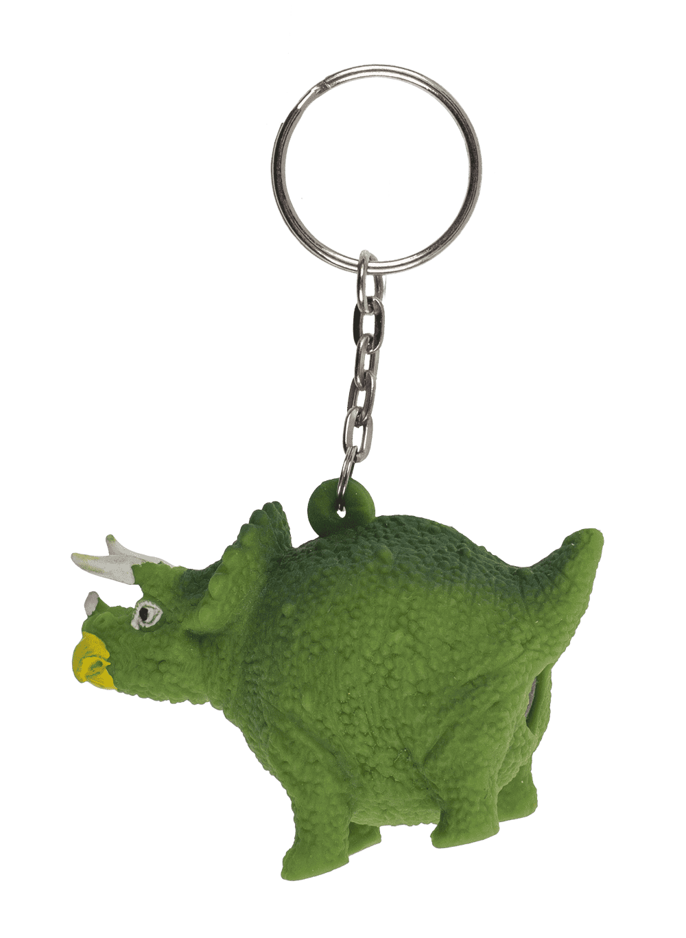 Metal keychain, Squeeze dinosaur,