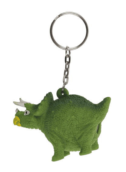 Metal keychain, Squeeze dinosaur,