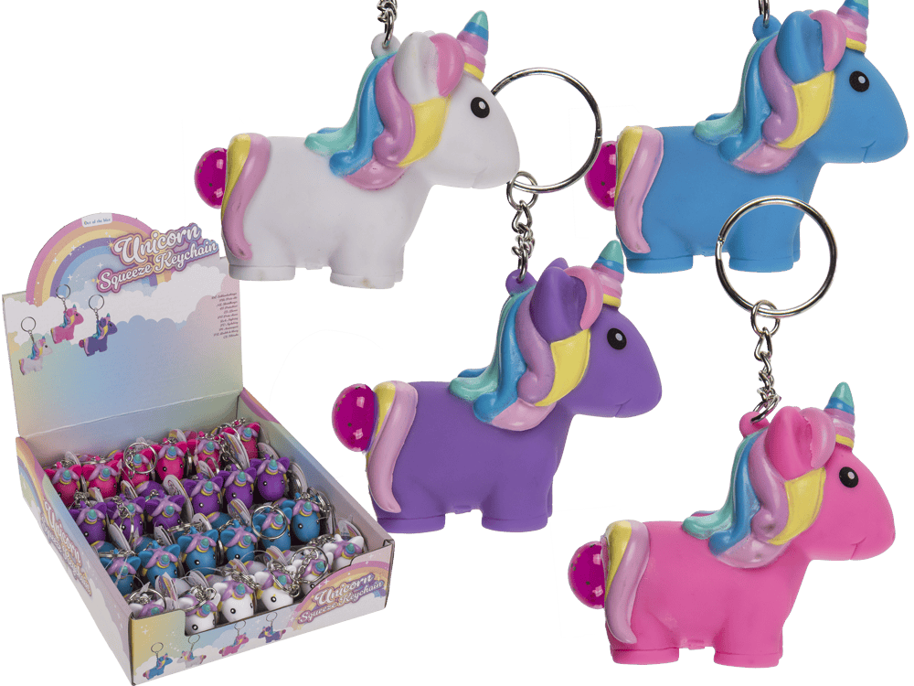 Metal key chain, Squeeze Unicorn I,