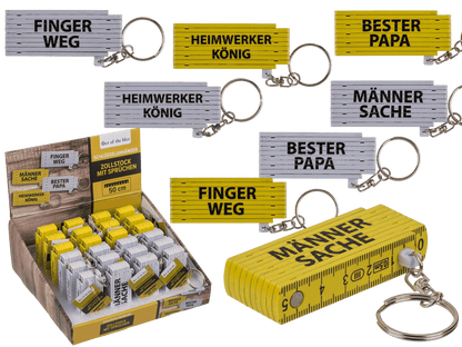 Keychain, Plastic Folding Ruler with wording,