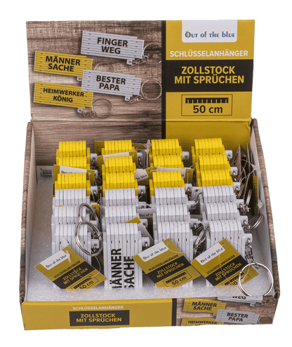 Keychain, Plastic Folding Ruler with wording,