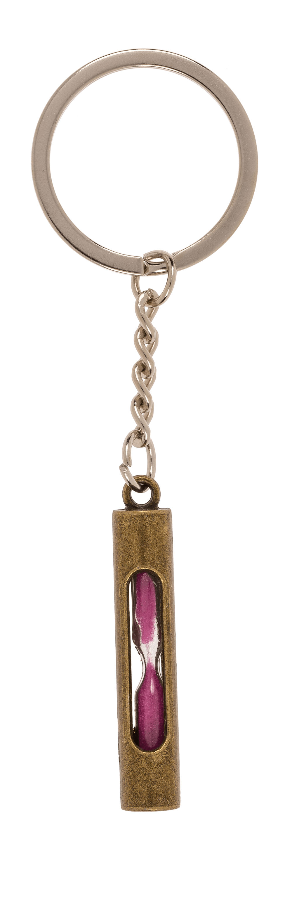 Metal keychain, Fidget Sandglass,