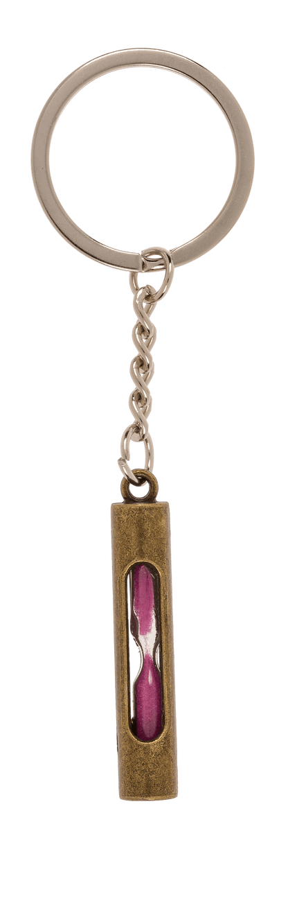 Metal keychain, Fidget Sandglass,