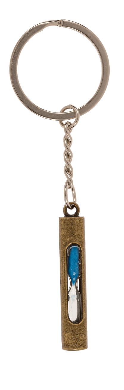Metal keychain, Fidget Sandglass,