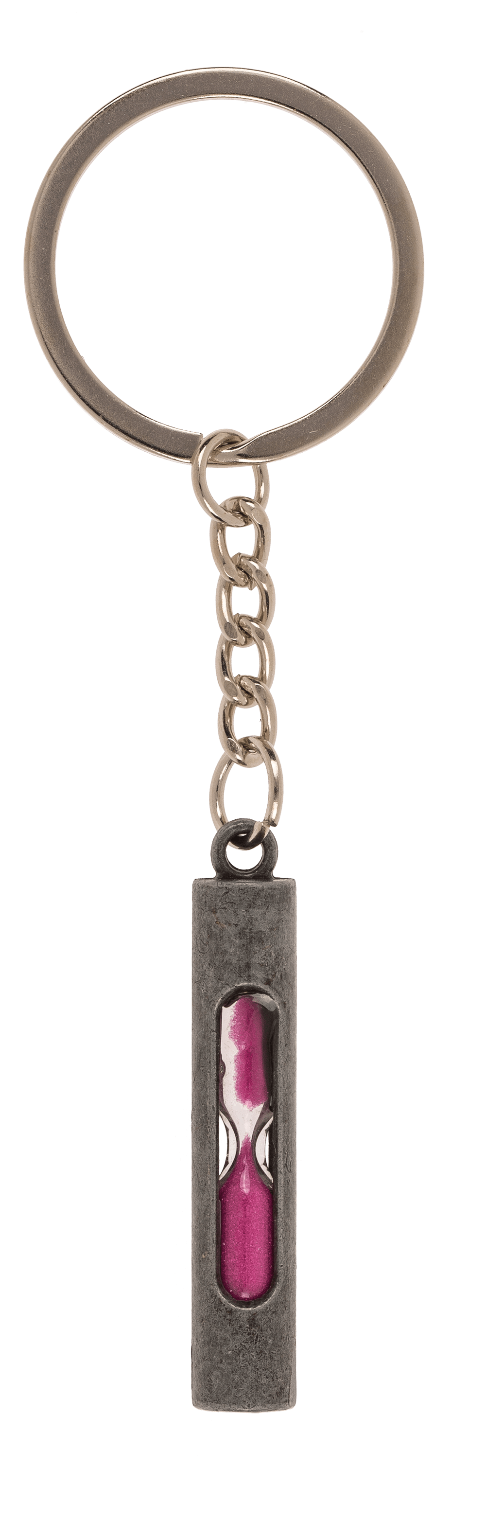 Metal keychain, Fidget Sandglass,