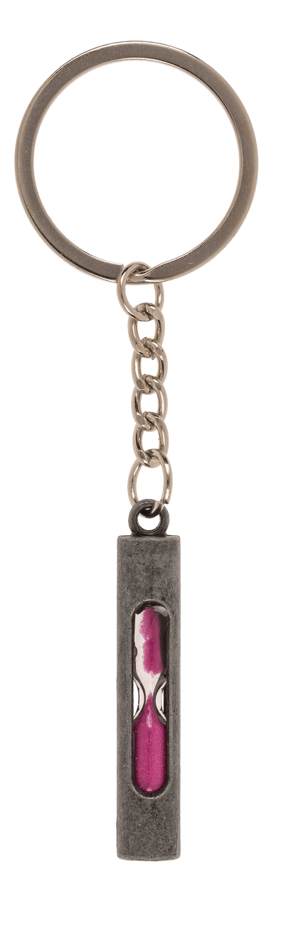 Metal keychain, Fidget Sandglass,