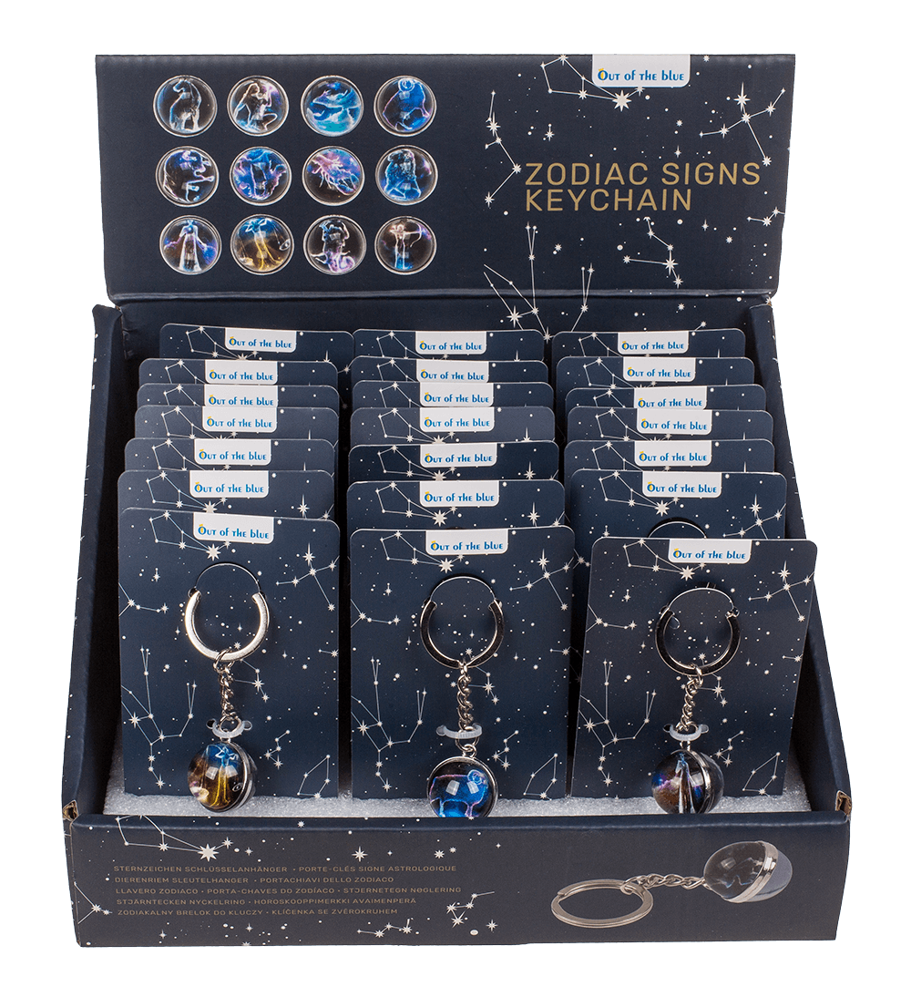 Metal keychain, Zodiac Signs,